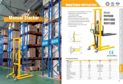 Ročni visokodvižni viličarji 500kg 1000kg 1500kg specifikacije